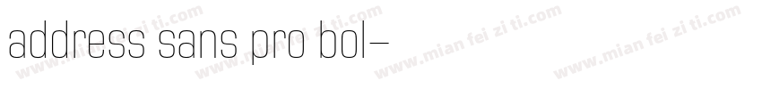 address sans pro bol字体转换